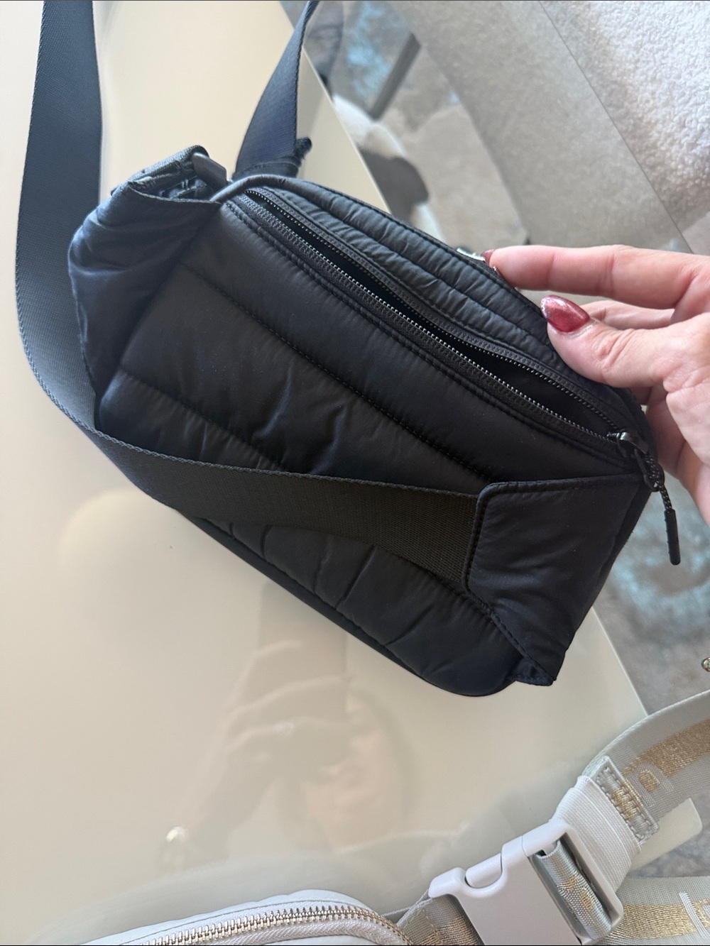 TWO lululemon athletica Crossbody Belt Bags - black and white - Picture 4 of 9